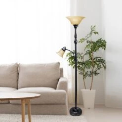 Torchiere Floor Lamp With Reading Light And Marble Glass Shades Restoration Bronze And Amber - Lalia Home 9 Torchiere Floor Lamp With Reading Light And Marble Glass Shades Restoration Bronze And Amber - Lalia Home -Adesso Sales Store GUEST 2b98e3a2 592a 4985 a458 0ea54528fa91