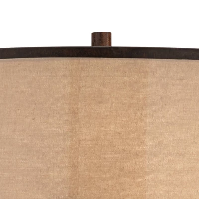 Franklin Iron Works Andes 27 1/2" Tall Industrial Table Lamps Set Of 2 Pull Chain Brown Oil Rubbed Bronze Finish Metal Double Shade Living Room 2 Franklin Iron Works Andes 27 1/2" Tall Industrial Table Lamps Set Of 2 Pull Chain Brown Oil Rubbed Bronze Finish Metal Double Shade Living Room - Image 2