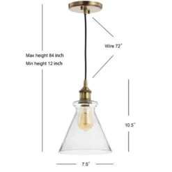 7.5" Adjustable Metal Goldwater Drop Pendant (Includes Energy Efficient Light Bulb) Brass - JONATHAN Y -Adesso Sales Store GUEST 2c7eb46a c2da 4a92 b706 94ea0d860bae