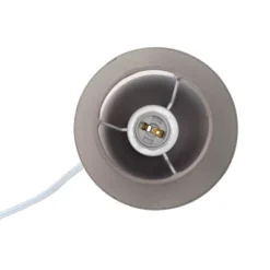 8.66" Petite Ceramic Orb Base Bedside Table Desk Lamp With Matching Tapered Drum Fabric Shade Gray - Creekwood Home -Adesso Sales Store GUEST 2d136125 50c7 46c3 8823 d8fda70c40fe