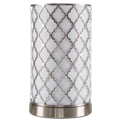 Tree Bark Pattern Uplight Table Lamp Medium Silver (Includes LED Light Bulb) - Lavish Home 6 Tree Bark Pattern Uplight Table Lamp Medium Silver (Includes LED Light Bulb) - Lavish Home - Image 6
