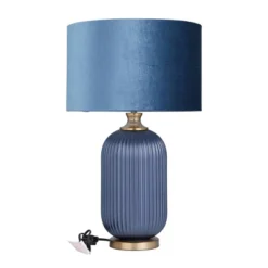 Fabric Table Lamp With Drum Shade Blue - Olivia & May -Adesso Sales Store GUEST 2e08e7ef eb74 4f4c b854 f146d7bc23a4