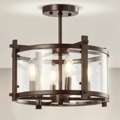 15" Iron And Glass Hampdon Modern Drum LED Flush Mount Black - Jonathan Y 9 15" Iron And Glass Hampdon Modern Drum LED Flush Mount Black - Jonathan Y -Adesso Sales Store GUEST 2ebdb6b8 ae90 40e5 bf6c b00c8c811aec