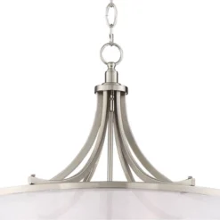 Possini Euro Design Nor Brushed Nickel Pendant Chandelier 23" Wide Modern Double White Organza Shade 6-Light Fixture For Dining Room Kitchen Island -Adesso Sales Store GUEST 2f5c0868 66c9 41ba a1f8 920e9fb342f5