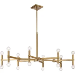Possini Euro Design Marya Satin Brass Chandelier 37" Wide Modern 24-Light Fixture For Dining Room House Foyer Kitchen Island Entryway Bedroom Home -Adesso Sales Store GUEST 2f955cfa f368 4f1e 93ad 6a9e89d77666