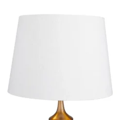 Linen Buffet Lamp With Tapered Shade Gold - Olivia & May -Adesso Sales Store GUEST 302053b3 48dd 4853 b89c 95c00b1b9421