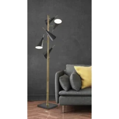 71.5" Owen Tree Lamp Black - Adesso -Adesso Sales Store GUEST 30cde228 e613 40cf 8e51 6b0c4fd835da