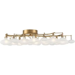 Possini Euro Design Lilypad Modern Ceiling Light Semi Flush Mount Fixture 30 1/4" Wide Warm Brass 12-Light Frosted Glass Shade For Bedroom Living Room 10 Possini Euro Design Lilypad Modern Ceiling Light Semi Flush Mount Fixture 30 1/4" Wide Warm Brass 12-Light Frosted Glass Shade For Bedroom Living Room -Adesso Sales Store GUEST 33788483 ffe4 4301 86eb dd4cbc3b2b2c