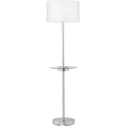 360 Lighting Caper Modern Floor Lamp With Tray Table 60 1/2" Tall Brushed Nickel USB And AC Power Outlet Off White Fabric Drum Shade For Living Room 14 360 Lighting Caper Modern Floor Lamp With Tray Table 60 1/2" Tall Brushed Nickel USB And AC Power Outlet Off White Fabric Drum Shade For Living Room -Adesso Sales Store GUEST 346c211f 2e5f 4de9 916b ee9fc894985e