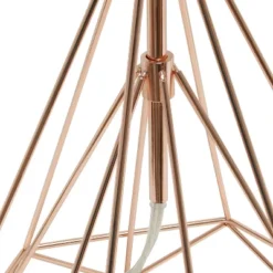 Geometric Wired Table Lamp With Fabric Shade Rose Gold - Lalia Home -Adesso Sales Store GUEST 3525c455 30d4 4fab b3c9 75b289eb0400