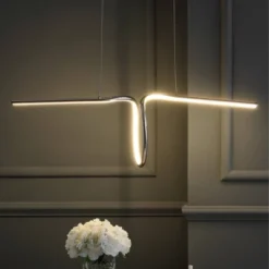 34.5" Adjustable Metal Ali Dimmable Linear Pendant (Includes Energy Efficient Light Bulb) - JONATHAN Y -Adesso Sales Store GUEST 35a21b74 20d6 47ea 8246 8a2f9f03b99d