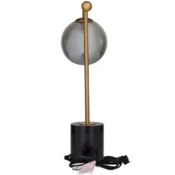 19" X 6" Metal Orb Desk Lamp With Marble Base Silver - Olivia & May -Adesso Sales Store GUEST 36ba2f15 77cf 4953 9d22 1f90ee92936f