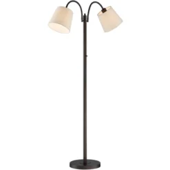 360 Lighting Modern Floor Lamp 56" Tall Dark Bronze Twin Arm Adjustable Gooseneck Neutral Cotton Drum Shade For Living Room Reading Bedroom 13 360 Lighting Modern Floor Lamp 56" Tall Dark Bronze Twin Arm Adjustable Gooseneck Neutral Cotton Drum Shade For Living Room Reading Bedroom -Adesso Sales Store GUEST 3702bce5 980e 43f0 ace9 255c4d132c50
