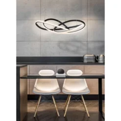 25" Metal Adjustable Alexia Abstract Integrated Pendant (Includes Energy Efficient Light Bulb) Black - JONATHAN Y -Adesso Sales Store GUEST 3715063e fc21 4a2f ad46 5859c5d49209