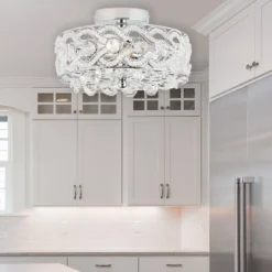 11.5" Olivia Semi-Flush Mount Pendant Metallic Silver - River Of Goods -Adesso Sales Store GUEST 38651609 e489 4d26 be32 79a514bab732