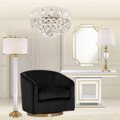 Vienna Full Spectrum Moira Vintage Ceiling Light Flush Mount Fixture 16" Wide Satin Nickel 6-Light Clear Crystal Balls For Bedroom Kitchen Living Room -Adesso Sales Store GUEST 3870a006 d36a 4720 9a3f 28068ade7a0f