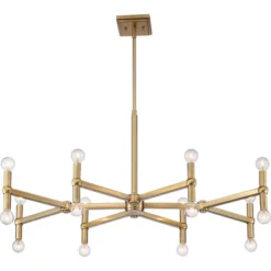 Possini Euro Design Marya Satin Brass Chandelier 37" Wide Modern 24-Light Fixture For Dining Room House Foyer Kitchen Island Entryway Bedroom Home -Adesso Sales Store GUEST 39229d60 3baf 4e85 9d66 c860c881f34e
