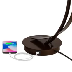 Possini Euro Design Modern Accent Table Lamp With USB Port Filament LED 22.5" High Bronze Metal Glass Dome Shade For Living Room Desk Bedroom -Adesso Sales Store GUEST 3a0ec40d ca77 4c27 a7c5 97afa95de114