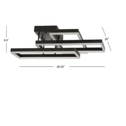 28.25" Metal Turing Geometric Flush Mount (Includes Energy Efficient Light Bulb) Black - JONATHAN Y -Adesso Sales Store GUEST 3ac76416 4ddc 4bdb 8066 c211d1eca2a6