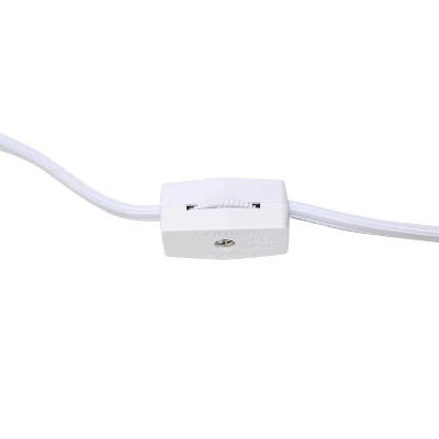 11.81" Traditional Petite Metal Stick Bedside Table Desk Lamp In Chrome With Fabric Shade Red - Creekwood Home 2 11.81" Traditional Petite Metal Stick Bedside Table Desk Lamp In Chrome With Fabric Shade Red - Creekwood Home - Image 2