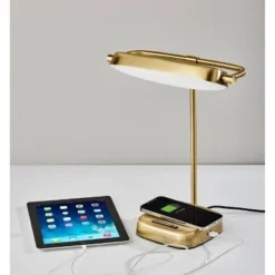 Radley Charge Desk Lamp With Smart Switch Antique Brass (Includes LED Light Bulb) - Adesso -Adesso Sales Store GUEST 3be49afd d5a3 4f8d a3de 8ee2fd160e73