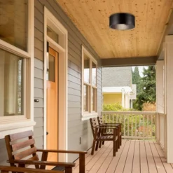 1 Light Teagan Outdoor Indoor Flush Mount Ceiling Dark Bronze - Globe Electric -Adesso Sales Store GUEST 3c31ff6a eef7 477d 8060 83287e7a5e6e