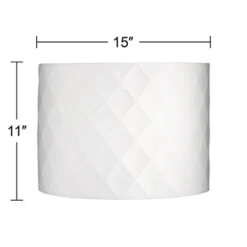 Possini Euro Design Brushed Nickel Plug In Swag Chandelier 15" Wide Modern White Diamond-Shaped Shade Fixture Dining Room -Adesso Sales Store GUEST 3c663c93 2b76 40a8 abf8 081c3276563e