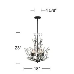 Regency Hill Aurine Matte Black Pendant Chandelier 18" Wide Modern Clear Crystal Glass Leaf 5-Light Fixture For Dining Room Foyer House Kitchen Island 11 Regency Hill Aurine Matte Black Pendant Chandelier 18" Wide Modern Clear Crystal Glass Leaf 5-Light Fixture For Dining Room Foyer House Kitchen Island -Adesso Sales Store GUEST 3da0b87a e555 4f4a 93e3 155bc57be3cf