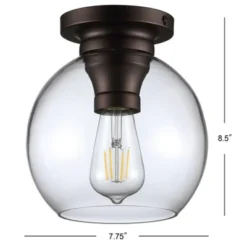 7.75" Metal/Glass Atlas Flush Mount (Includes Energy Efficient Light Bulb) - JONATHAN Y -Adesso Sales Store GUEST 3dacdf7b b787 47cd 85e8 7803d620c040