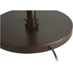 Possini Euro Design Industrial Floor Lamp Adjustable Arm 62.5" Tall Oiled Bronze Metal Light Brown Linen Drum Shade For Living Room Reading -Adesso Sales Store GUEST 3e750c18 9193 4330 bf37 40277d0edaa0