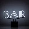 Amped Co Neon Desk Light With Real Neon, Bar Text, Classic