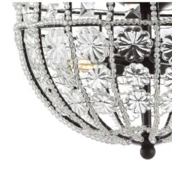 12" LED Metal/Acrylic Crystal Flower Semi Flush Mount Black/Clear - Jonathan Y 5 12" LED Metal/Acrylic Crystal Flower Semi Flush Mount Black/Clear - Jonathan Y -Adesso Sales Store GUEST 3e9304bf 2d7a 45f9 a19e 7052a30bbd5d