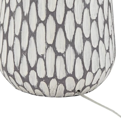 360 Lighting Carlton Modern Table Lamps 28 1/4" Tall Set Of 2 Gray Wash Off White Fabric Drum Shade For Bedroom Living Room Bedside Nightstand Office 6 360 Lighting Carlton Modern Table Lamps 28 1/4" Tall Set Of 2 Gray Wash Off White Fabric Drum Shade For Bedroom Living Room Bedside Nightstand Office - Image 6