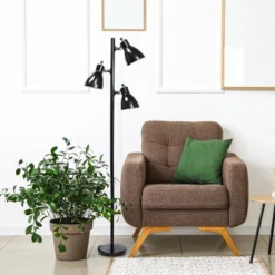 64" Traditional 3 Light Metal Floor Lamp With Adjustable Spotlight Shades Black - Creekwood Home -Adesso Sales Store GUEST 40187bbe 8fa1 4381 8f02 4fc230135313