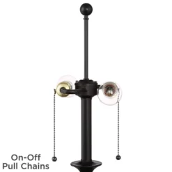 360 Lighting Spenser Rustic Farmhouse Floor Lamp 58" Tall Oiled Bronze Metal Off White Linen Empire Shade For Living Room Bedroom Office House Home -Adesso Sales Store GUEST 4534916e 3732 435e 8b93 0f9b45896a59