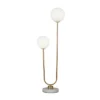 2-Light Marble Orb Table Lamp With Marble Base - Olivia & May