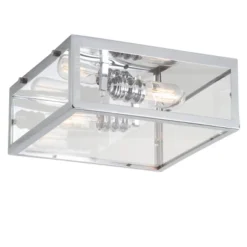 12" Metal/Glass Grayson Flush Mount (Includes Energy Efficient Light Bulb) - JONATHAN Y -Adesso Sales Store GUEST 4607f2db 83e6 4254 a931 ffb3dab92b8a