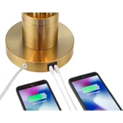 Possini Euro Design Possini Euro® Granview Desk Lamp With Glass Shade And Dual USB Ports -Adesso Sales Store GUEST 46b6424d e57f 4992 aea7 a142950741de