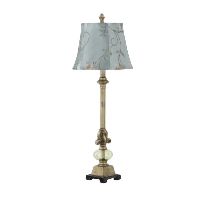 Polystone Buffet Lamp With Tapered Shade Gold - Olivia & May 7 Polystone Buffet Lamp With Tapered Shade Gold - Olivia & May - Image 7