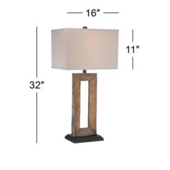 Franklin Iron Works Tahoe Rustic Table Lamp 32" Tall Natural Slate Off White Rectangular Shade For Bedroom Living Room Bedside Nightstand Office Kids 12 Franklin Iron Works Tahoe Rustic Table Lamp 32" Tall Natural Slate Off White Rectangular Shade For Bedroom Living Room Bedside Nightstand Office Kids -Adesso Sales Store GUEST 47922811 46b0 48a7 afb4 b8b08f116127