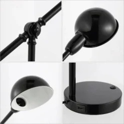 20.25" Curtis Vintage Industrial Iron Adjustable Dome Shade Task Lamp With USB Charging Port (Includes LED Light Bulb) - JONATHAN Y -Adesso Sales Store GUEST 487eb6b3 2201 4ffd 9d7d 01067712dc27