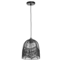 10" 1-Light Zola Pendant Rattan Black - River Of Goods -Adesso Sales Store GUEST 48df7a0c feea 45d7 bd59 7dede4850dd1