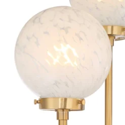 Possini Euro Design Mid Century Modern Glam Style Floor Lamp 4-Light LED 68.5" Tall Warm Gold Glass Globe Shade For Living Room House Uplight -Adesso Sales Store GUEST 4943709e d125 446d 819c 68c1ce2db93f