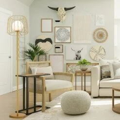 62.75" Lucas Caged Globe Shade Floor Lamp - River Of Goods -Adesso Sales Store GUEST 4a55b55f 8410 4a87 b273 fd21412118c6