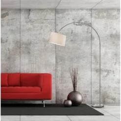 Goliath Arc Lamp Brushed Steel - Adesso