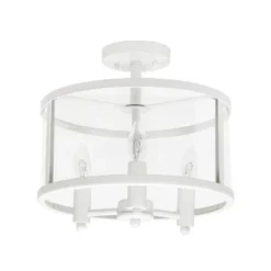 3-Light 13" Industrial Farmhouse Glass/Metallic Accented Semi-flushmount Ceiling Light - Lalia Home -Adesso Sales Store GUEST 4aabb909 8d59 476b b611 725479f32a27