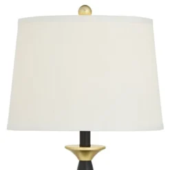 360 Lighting Kamila Traditional Table Lamps 27" Tall Set Of 2 Gold Black With Dual USB Charging Ports White Drum Shade For Bedroom Bedside Family Desk -Adesso Sales Store GUEST 4ba3697f ab15 4d2a bef1 6ed8cd547379