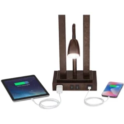 Possini Euro Design Possini Euro Deacon Bronze Gooseneck Lamps With USB And Outlet Set Of 2 -Adesso Sales Store GUEST 4db32ed7 0804 479a af43 afecd341a8a6