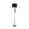 64.5" Modern Elegance Golden Peacock On A Pedestal Polyresin Floor Lamp - Ore International