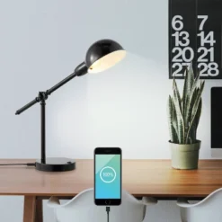 20.25" Curtis Vintage Industrial Iron Adjustable Dome Shade Task Lamp With USB Charging Port (Includes LED Light Bulb) - JONATHAN Y -Adesso Sales Store GUEST 56006c0e 9012 4c38 bdc6 7ec02e417cf6